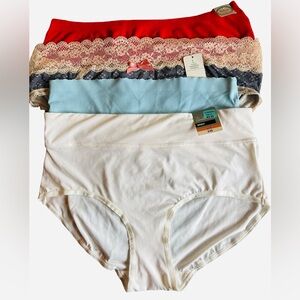 Set of 4 Women's Panties Assorted Colors Size Large NWT